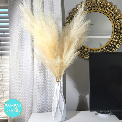 Beige Artificial Pampas Grass Large