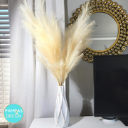 White Faux Pampas Grass Large 45" Tall