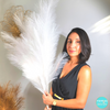 White Faux Pampas Grass Large 45&quot; Tall